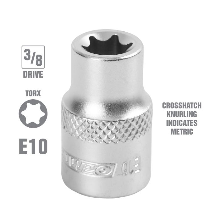 OEMTOOLS 22805 E10 3/8 Inch Drive External Star Socket