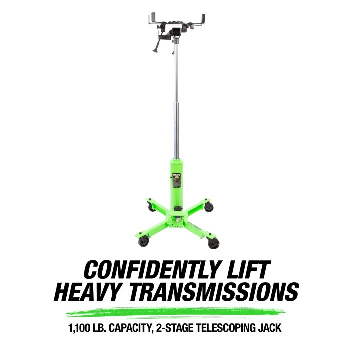 OEMTOOLS 24790 1,100 Lb. 2 Stage Telescoping Transmission Jack