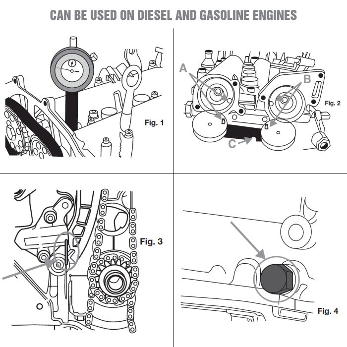 KS TOOLS Motor-Einstellwerkzeug für VAG 1.2, 1.4, 1.6 FSI, 1.4 TSI