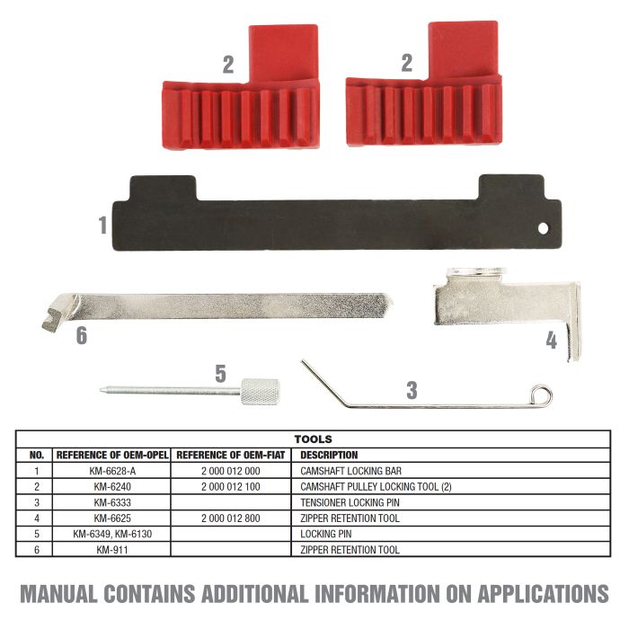 OEMTOOLS 27407 Engine Timing Tool Set for Vauxhall/ Opel